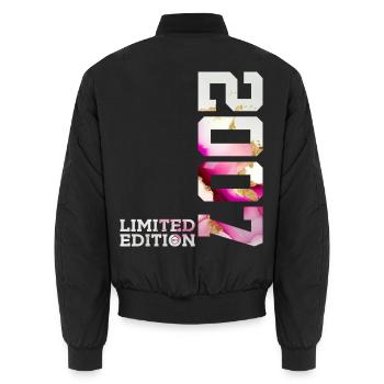 19. GEBURTSTAG 19 JAHRE LIMITED EDITION 2007 - Unisex Bomberjacke - Schwarz - Hinten - AI Model Male 185 light (185cm)