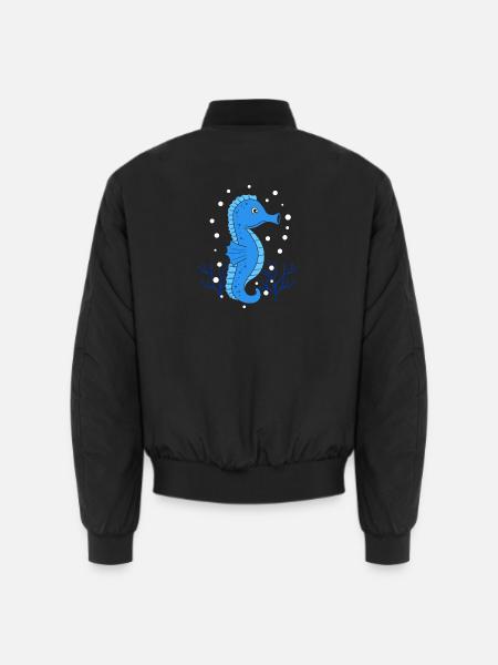 Seepferdchen - Unisex Bomberjacke - Schwarz