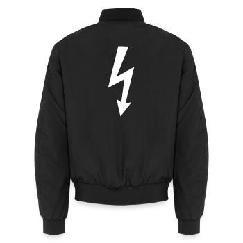 Logo de l’éclair - Bomber unisexe - noir - Dos - AI Model Male 185 light (185cm)
