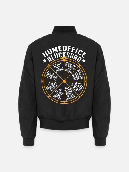 Homeoffice Glücksrad Büro Heimarbeit Home Office - Unisex Bomberjacke - Schwarz