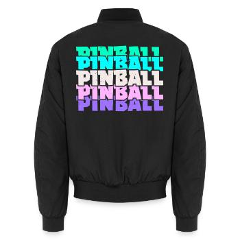 Pinball Arcade Spiele Videospiel Spiele Gamer - Unisex Bomberjacke - Schwarz - Hinten - AI Model Male 185 light (185cm)