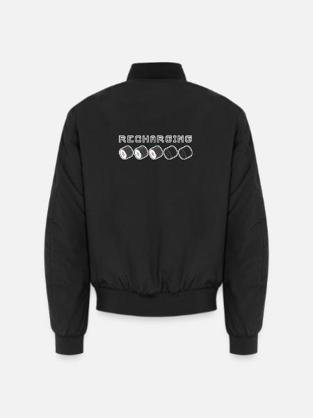 Recharging Pixel Sushi - Unisex Bomber Jacket - black