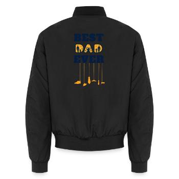 Meilleur papa de tous les temps - Bomber unisexe - noir - Dos - AI Model Male 185 light (185cm)