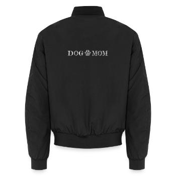 Dog Mom - Unisex Bomberjacke - Schwarz - Hinten - AI Model Male 185 light (185cm)
