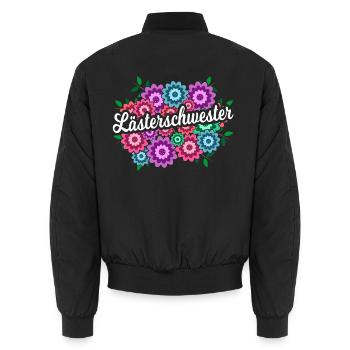 Lästerschwester Lästern Gossip Bf Beste Freunde - Unisex Bomberjacke - Schwarz - Hinten - AI Model Male 185 light (185cm)