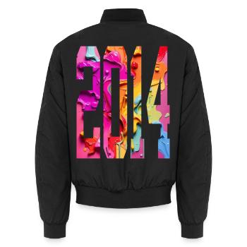 BUNT 12TH BIRTHDAY 2014 - Unisex Bomber Jacket - black - Back - AI Model Male 185 light (185cm)