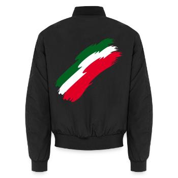 Italien Fahne Farben - Unisex Bomberjacke - Schwarz - Hinten - AI Model Male 185 light (185cm)