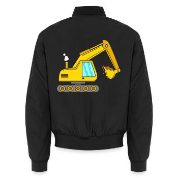 Bagger - Unisex Bomberjacke - Schwarz - Hinten - AI Model Male 185 light (185cm)