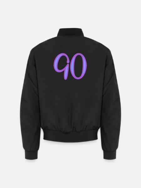 90 - Unisex Bomber Jacket - black