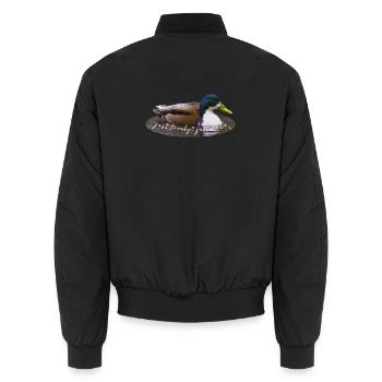 just lovely just cute - Unisex Bomberjacke - Schwarz - Hinten - AI Model Male 185 light (185cm)