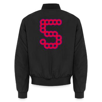 5. ANNIVERSAIRE. 5 ANS. 5e ANNIVERSAIRE - Bomber unisexe - noir - Dos - AI Model Male 185 light (185cm)