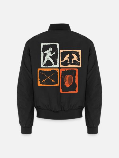 Fechten Fechtkampf Fechtsport Kinder Fechter - Unisex Bomberjacke - Schwarz