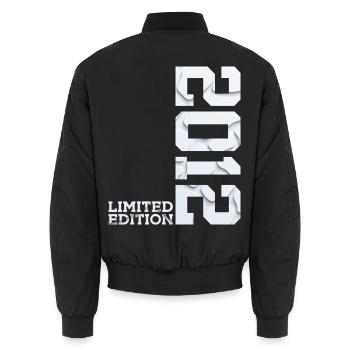 14TH BIRTHDAY LIMITED EDITION 2012 - Unisex Bomber Jacket - black - Back - AI Model Male 185 light (185cm)