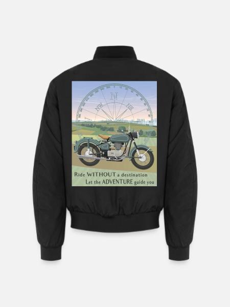 Motorradfahrt - Unisex Bomberjacke - Schwarz