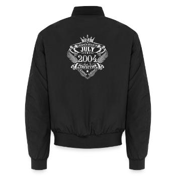 Juli 2004 Geburtstag Juli 2004 Juli - Unisex Bomberjacke - Schwarz - Hinten - AI Model Male 185 light (185cm)