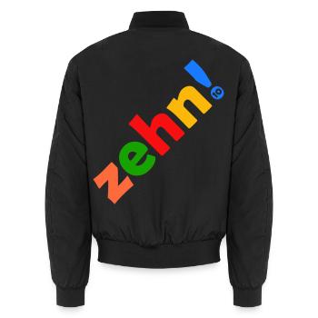 ZEHN 10 JAHRE 10. GEBURTSTAG - Unisex Bomberjacke - Schwarz - Hinten - AI Model Male 185 light (185cm)