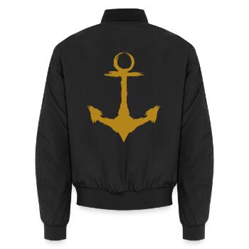 Anker Gold - Unisex Bomberjacke - Schwarz - Hinten - AI Model Male 185 light (185cm)