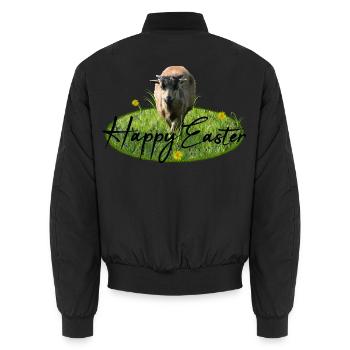 Easter Happy Easter - Unisex Bomberjacke - Schwarz - Hinten - AI Model Male 185 light (185cm)
