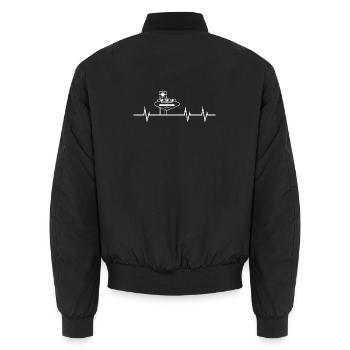 Heartbeat of Las Vegas - Unisex Bomberjacke - Schwarz - Hinten - AI Model Male 185 light (185cm)