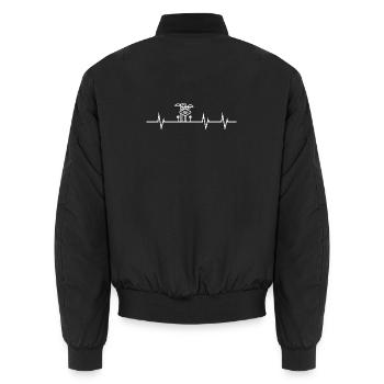 My Heart Beats Vegas - Unisex Bomberjacke - Schwarz - Hinten - AI Model Male 185 light (185cm)