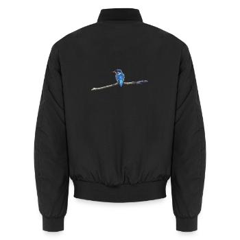 EISVOGELVOGEL - Unisex Bomberjacke - Schwarz - Hinten - AI Model Male 185 light (185cm)