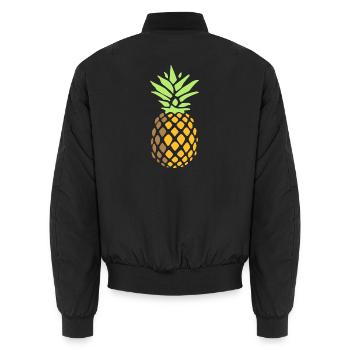 Ananas - Unisex Bomberjacke - Schwarz - Hinten - AI Model Male 185 light (185cm)