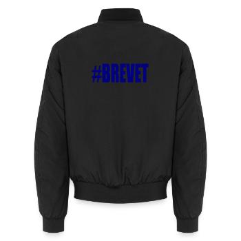 FERRY. BACCALAUREAT. PATENT. DNB. EXAMINATION. WELL DONE - Unisex Bomber Jacket - black - Back - AI Model Male 185 light (185cm)
