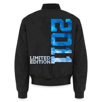 15TH BIRTHDAY LIMITED EDITION 2011 - Unisex Bomber Jacket - black - Back - AI Model Male 185 light (185cm)