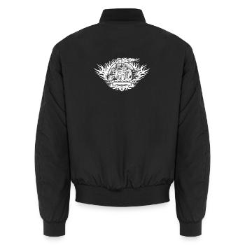 Tractor Pulling Logo - Unisex Bomber Jacket - black - Back - AI Model Male 185 light (185cm)