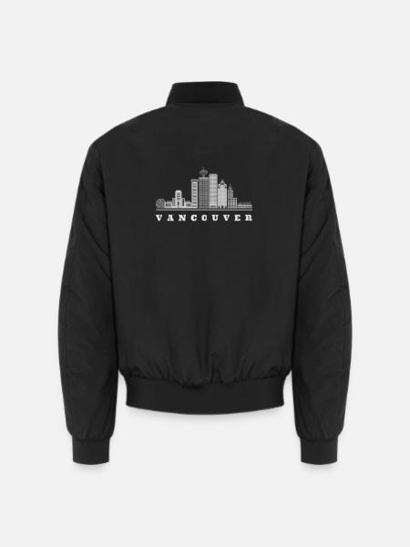 Vancouver Skyline Canada - Bomber unisexe - noir