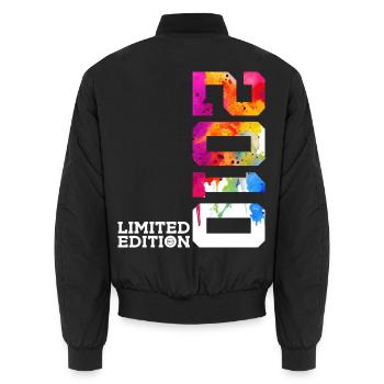 16TH BIRTHDAY LIMITED EDITION 2010 - Unisex Bomber Jacket - black - Back - AI Model Male 185 light (185cm)