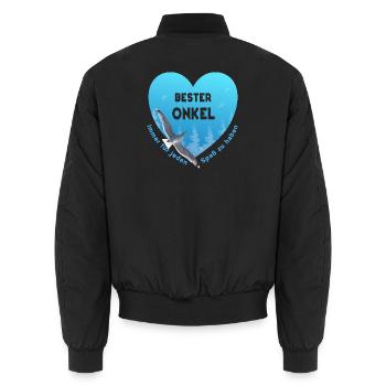 bester Onkel - Unisex Bomberjacke - Schwarz - Hinten - AI Model Male 185 light (185cm)