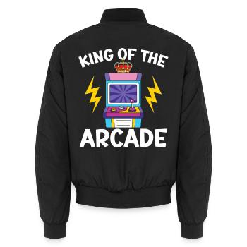 King Of The Arcade Spiele Videospiel Spiele Gamer - Unisex Bomberjacke - Schwarz - Hinten - AI Model Male 185 light (185cm)