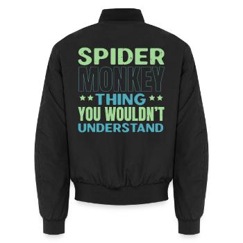 Spinnenliebhaber Spinnenflüsterer Arachnid Tarantu - Unisex Bomberjacke - Schwarz - Hinten - AI Model Male 185 light (185cm)