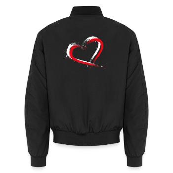Davidstern Schwarz Vektor Design Neu - Unisex Bomberjacke - Schwarz - Hinten - AI Model Male 185 light (185cm)