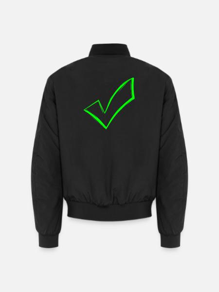 Häkchen hacken OK Symbol gesendet - Unisex Bomberjacke - Schwarz