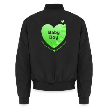 Baby Boy - Unisex Bomberjacke - Schwarz - Hinten - AI Model Male 185 light (185cm)