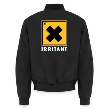 REIZENDES WARNZEICHEN - Unisex Bomberjacke - Schwarz - Hinten - AI Model Male 185 light (185cm)