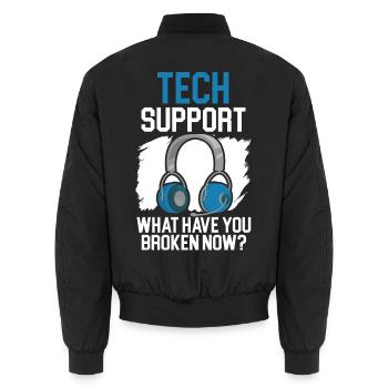 Wenn alles andere fehlschlägt Reboot Tech Support - Unisex Bomberjacke - Schwarz - Hinten - AI Model Male 185 light (185cm)