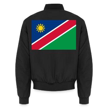 Namibia - Unisex Bomberjacke - Schwarz - Hinten - AI Model Male 185 light (185cm)