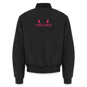 Engel Kostüm Karneval Geschenk - Unisex Bomberjacke - Schwarz - Hinten - AI Model Male 185 light (185cm)