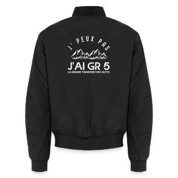 J'peux pas j'ai GR 5 – Randonnée Alpes - Bomber unisexe - noir - Dos - AI Model Male 185 light (185cm)