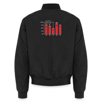 Data Science - I can't trust you - Unisex Bomber Jacket - black - Back - AI Model Male 185 light (185cm)