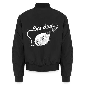 Zauberhafte Bandura Saitenspiel - Unisex Bomberjacke - Schwarz - Hinten - AI Model Male 185 light (185cm)