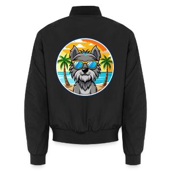Bouvier Des Ardennes Hunderasse Cartoon Sonnenbrille - Unisex Bomberjacke - Schwarz - Hinten - AI Model Male 185 light (185cm)