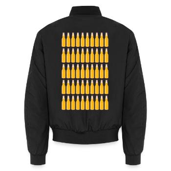 50 Beer Bottles - Beer - 50 Years - 50th Birthday - Unisex Bomber Jacket - black - Back - AI Model Male 185 light (185cm)