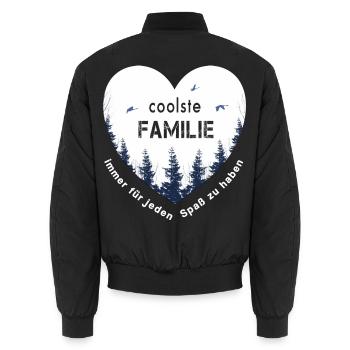 coolste Familie - Unisex Bomberjacke - Schwarz - Hinten - AI Model Male 185 light (185cm)