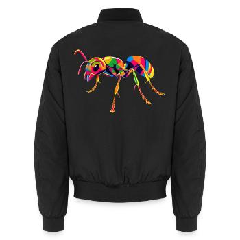 fourmi fourmi de forêt fourmi de feu insecte fourmis mignonnes - Bomber unisexe - noir - Dos - AI Model Male 185 light (185cm)