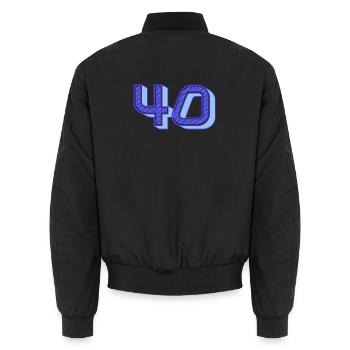 40. 40 ANS. 40e ANNIVERSAIRE. ANNIVERSAIRE 40 ANS. - Bomber unisexe - noir - Dos - AI Model Male 185 light (185cm)
