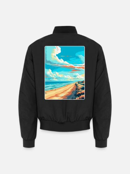 Zandvoort Niederlande Vintage Reiseplakat WPA - Unisex Bomberjacke - Schwarz